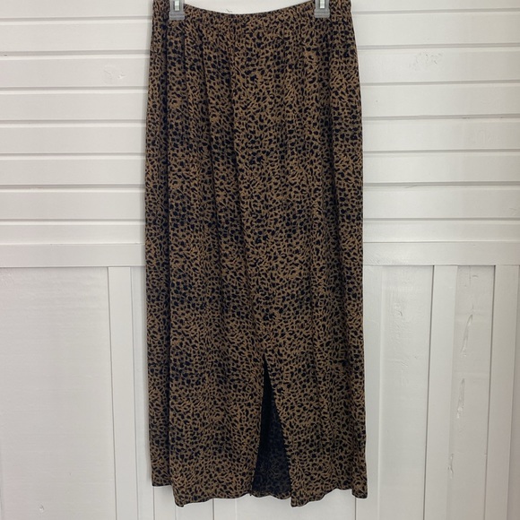 Vintage 90s Nina Piccalino Leopard Print Maxi Skirt Made in USA Womens Sz Medium - Picture 4 of 6